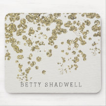 Glamourous Champagne Gold Confetti on Ivory