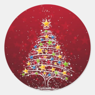 Glamourous Christmas Classic Round Sticker