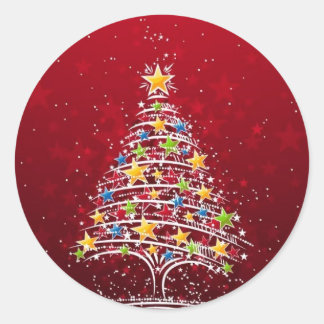 Glamourous Christmas Classic Round Sticker