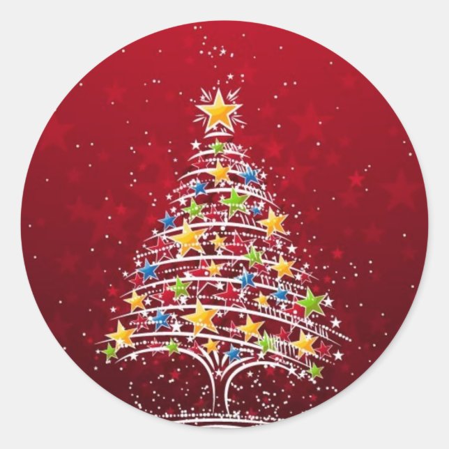 Glamourous Christmas Classic Round Sticker (Front)