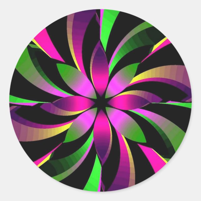 glamourous classic round sticker (Front)