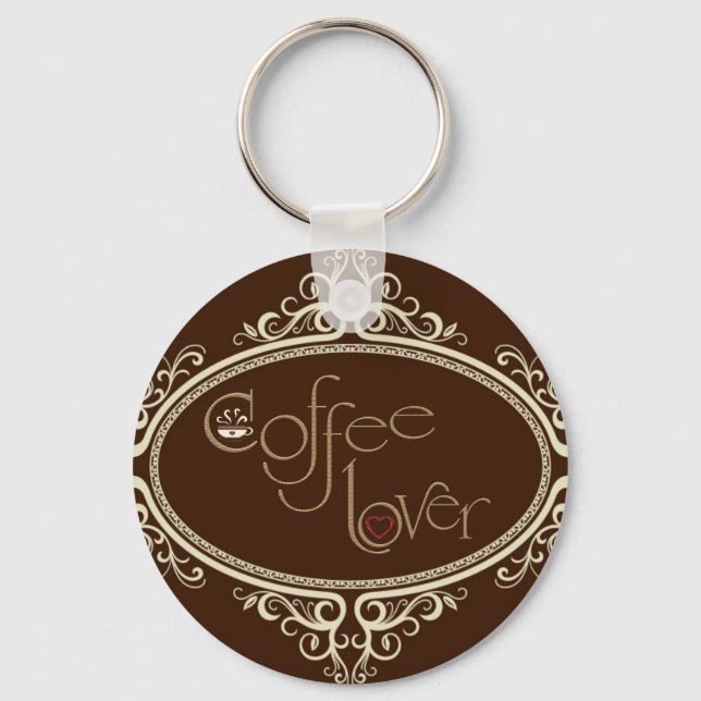 glamourous Coffee Lover Keychain (Front)