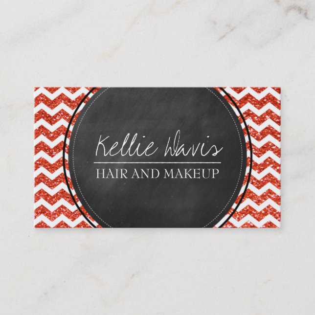 Glamourous Customizable Glitter Business Card (Front)