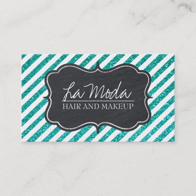 Glamourous Customizable Glitter Business Card (Front)