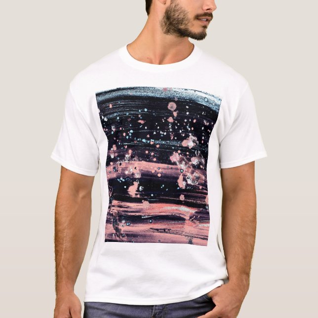 Glamourous Dark Grey Pink Spotlight T-Shirt (Front)