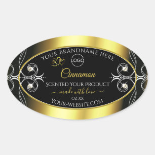Glamourous Diamonds Black Gold Product Labels Logo