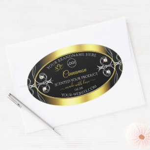 Glamourous Diamonds Black Gold Product Labels Logo