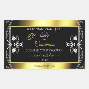 Glamourous Diamonds Black Gold Product Labels Logo
