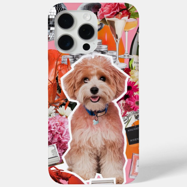 Glamourous Dog Party Celebration Collage Case-Mate iPhone Case (Back)