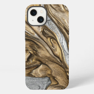 Glamourous Earthy Marble Swirl Pattern iPhone 13 Case