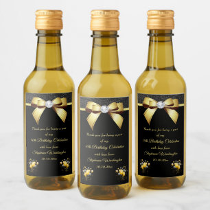 Glamourous Elegance Birthday Wine Label
