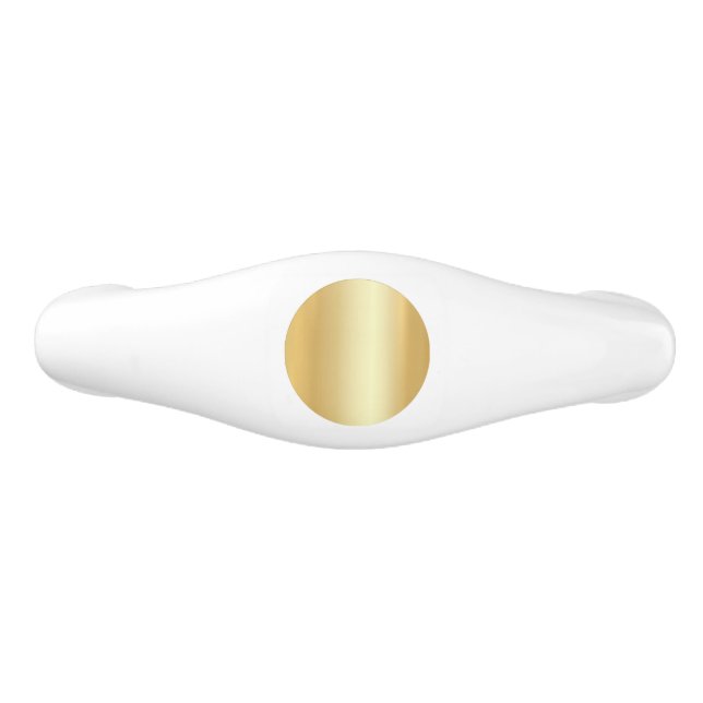 Glamourous Elegant Faux Gold Trendy Template Ceramic Drawer Pull (Front)