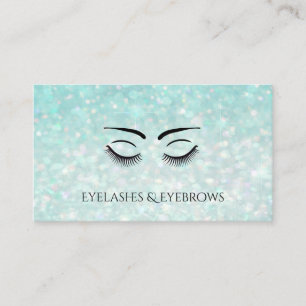 glamourous elegant glittery Eyelashes & eyebrow Business Card