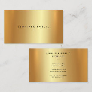 Glamourous Elegant Modern Template Luxury Faux Gol Business Card