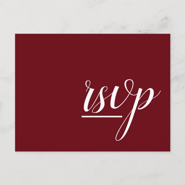 Glamourous & Fancy "rsvp" Postcard (Front)