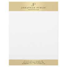 Glamourous Faux Gold Elegant Monogram Modern Plain