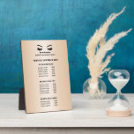 Glamourous Faux gold  EYELASH SALON SERVICE LIST Plaque<br><div class="desc">Eyelash Extensions price list a perfect way to show your services and and pricing. Includes four customizable headings and body text fields, and space for your business contact information along the bottom. To adjust layout, enter your text and then use the Customize function to change positioning and font sizes.are perfect...</div>