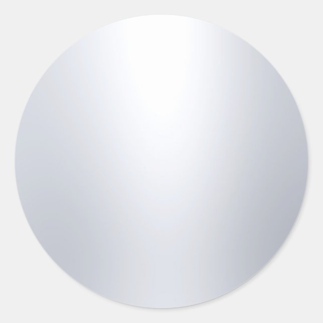 Glamourous Faux Silver Blank Template Elegant Cool Classic Round Sticker (Front)