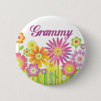 Glamourous flowers Grammy 2 Inch Round Button