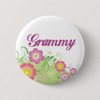 Glamourous flowers Grammy 2 Inch Round Button