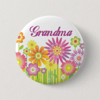 Glamourous flowers Grandma 2 Inch Round Button