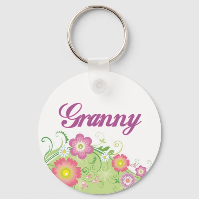 Glamourous flowers Granny Keychain (Front)
