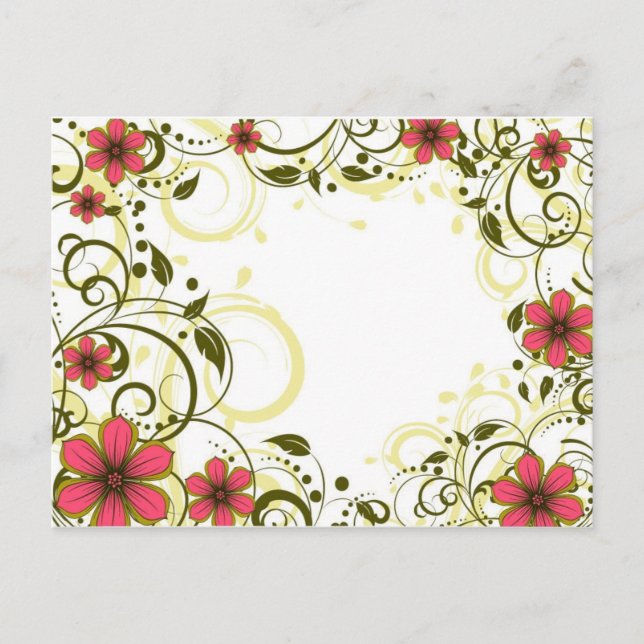 Glamourous flowers postcard (Front)