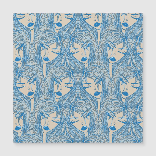 Glamourous girl: stylish seamless pattern. (Front)