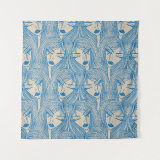 Glamourous girl: stylish seamless pattern. tapestry