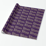 Glamourous Glitter 50th Wedding Anniversary Patter Wrapping Paper<br><div class="desc">Glamourous 50th gold wedding anniversary text design pattern over custom purple background you can change on the website. Faux diamonds and heart accent. If you need any help customizing any of my designs,  contact ArtOnWear designer. Free text formatting with live help available by request.</div>