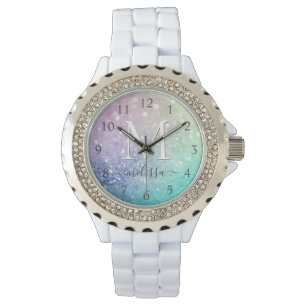 Glamourous Glitter Holograph Pretty Personalized Watch
