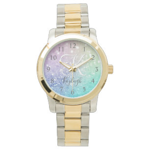 Glamourous Glitter Holograph Pretty Personalized Watch