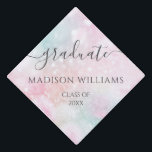 Glamourous Glitter Pink Pretty Pattern Graduation Cap Topper<br><div class="desc">Easily personalize this pretty pink bokeh glitter pattern with your custom name and/or monogram.</div>