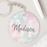 Glamourous Glitter Pink Pretty Pattern Keychain<br><div class="desc">Easily personalize this pretty pink bokeh glitter pattern with your custom name and/or monogram.</div>
