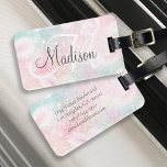 Glamourous Glitter Pink Pretty Pattern Luggage Tag<br><div class="desc">Easily personalize this pretty pink bokeh glitter pattern with your custom name and/or monogram.</div>