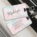 Glamourous Glitter Pink Pretty Pattern Luggage Tag<br><div class="desc">Easily personalize this pretty pink bokeh glitter pattern with your custom name and/or monogram.</div>