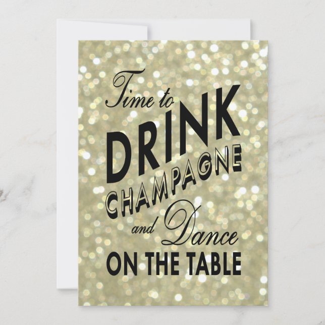 Glamourous Gold Couple's Shower Invitation (Front)