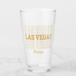 Glamourous Gold Las Vegas Bachelorette Party Gift Glass<br><div class="desc">Get ready for a memorable Las Vegas Bachelorette experience with this customizable Bachelorette glassware. Print in faux glitzy gold glitter with custom names and date.</div>