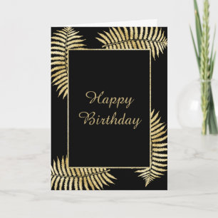 Glamourous Gold Leaf Bracken Card