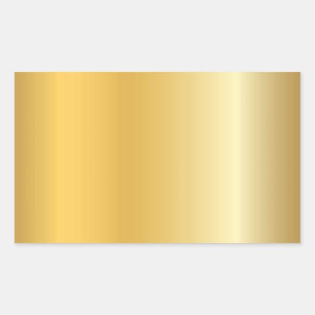 Glamourous Gold Look Blank Modern Elegant Template Sticker (Front)