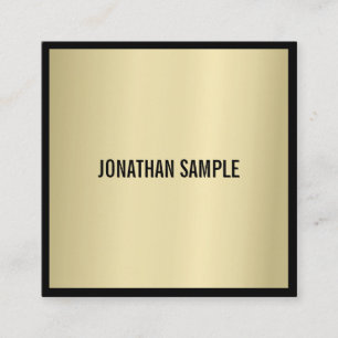 Glamourous Gold Look Modern Luxury Fashionable Square Business Card