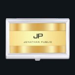 Glamourous Gold Look Modern Monogram Template Business Card Holder<br><div class="desc">Glamourous Gold Look Modern Monogram Template Business Card Holder. Perfect for Attorneys,  Lawyers,  Corporate Professionals,  Stylists,  Designers,  Teachers,  Realtors,  Brokers,  Directors,  Managers,  Consultants,  Architects,  Engineers,  Real Estate Agents,  Accountants,  Musicians,  all Professions.</div>