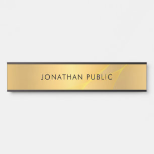 Glamourous Gold Look Simple Template Elegant Door Sign