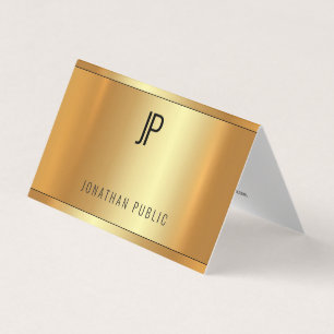 Glamourous Gold Luxurious Modern Elegant Template Business Card