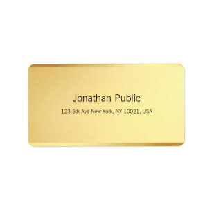 Glamourous Gold Modern Elegant Simple Template Label