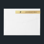 Glamourous Gold Modern Elegant Template Chic Slim Wrap Around Label<br><div class="desc">Glamourous Gold Modern Elegant Template Chic Slim Wrap Around Return Address Label. Perfect for Real Estate Agents,  Accountants,  Realtors,  Brokers,  Attorneys,  Lawyers,  Doctors,  Corporate Professionals,  Stylists,  Architects,  Engineers,  Directors,  Managers,  Consultants,  Designers,  Teachers,  Musicians,  Beauty Salons,  all Professions.</div>