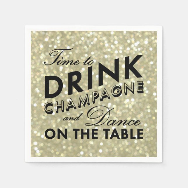 Glamourous Gold Napkin (Front)