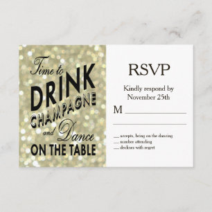 Glamourous Gold RSVP Card