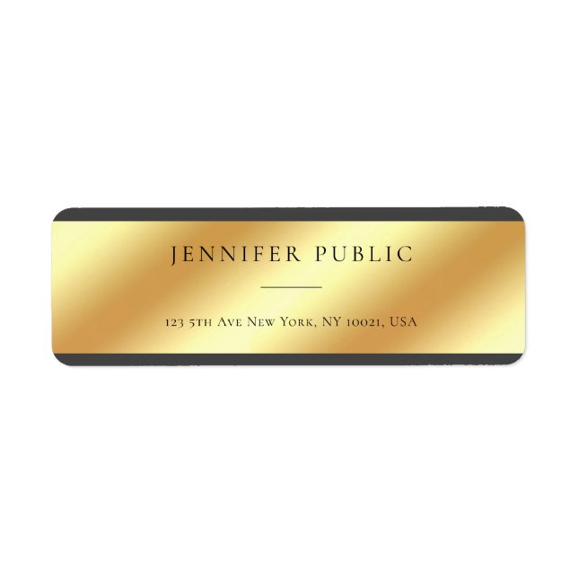Glamourous Gold Template Modern Simple Design (Front)