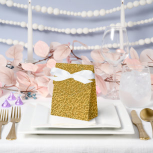 Glamourous Gold Texture Tent Favour Boxes Decor